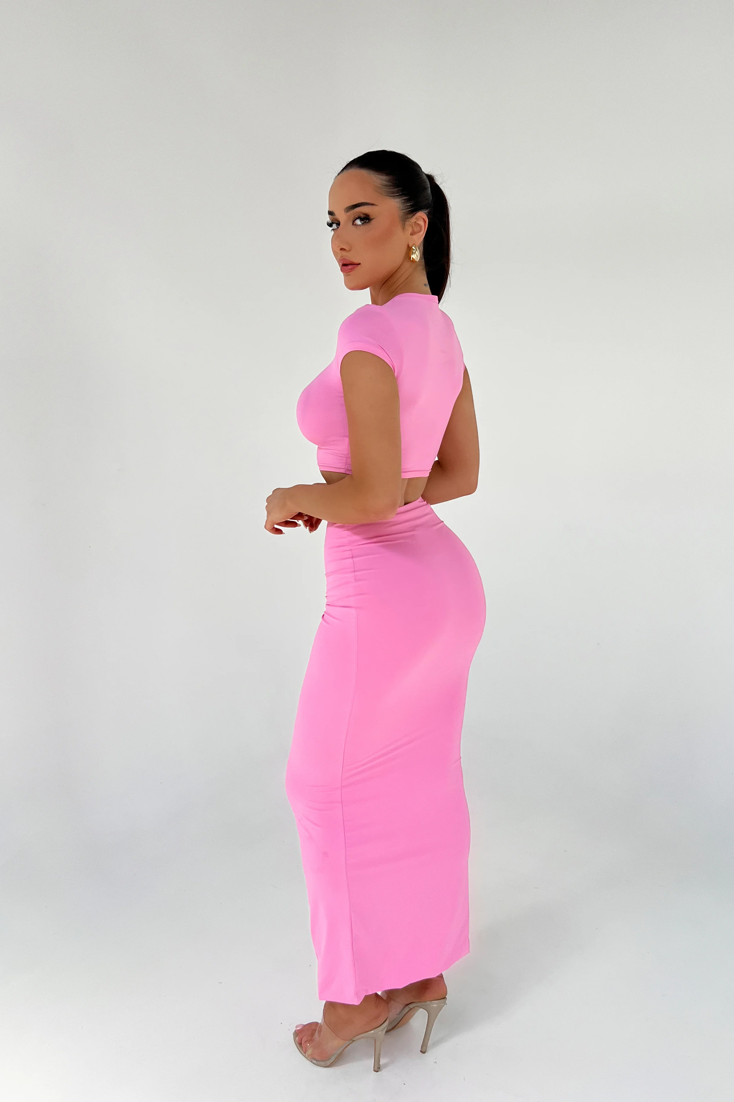 Elegant Pink Two-Piece Set