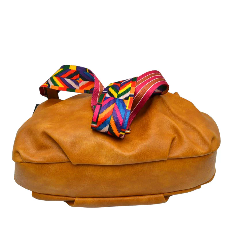 Elegant Black Faux Leather Shoulder Bag