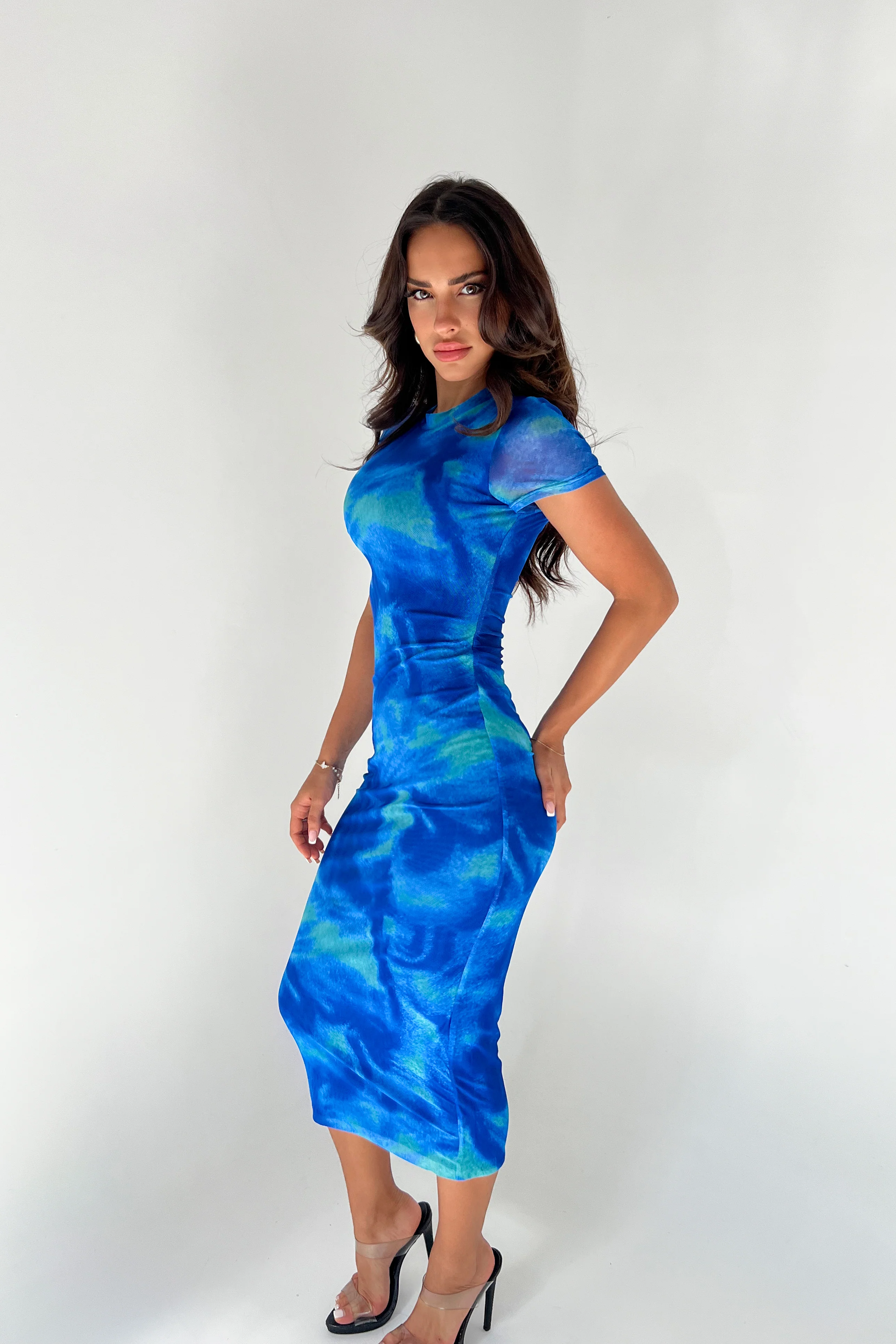 Elegant Oceanic Midi Dress