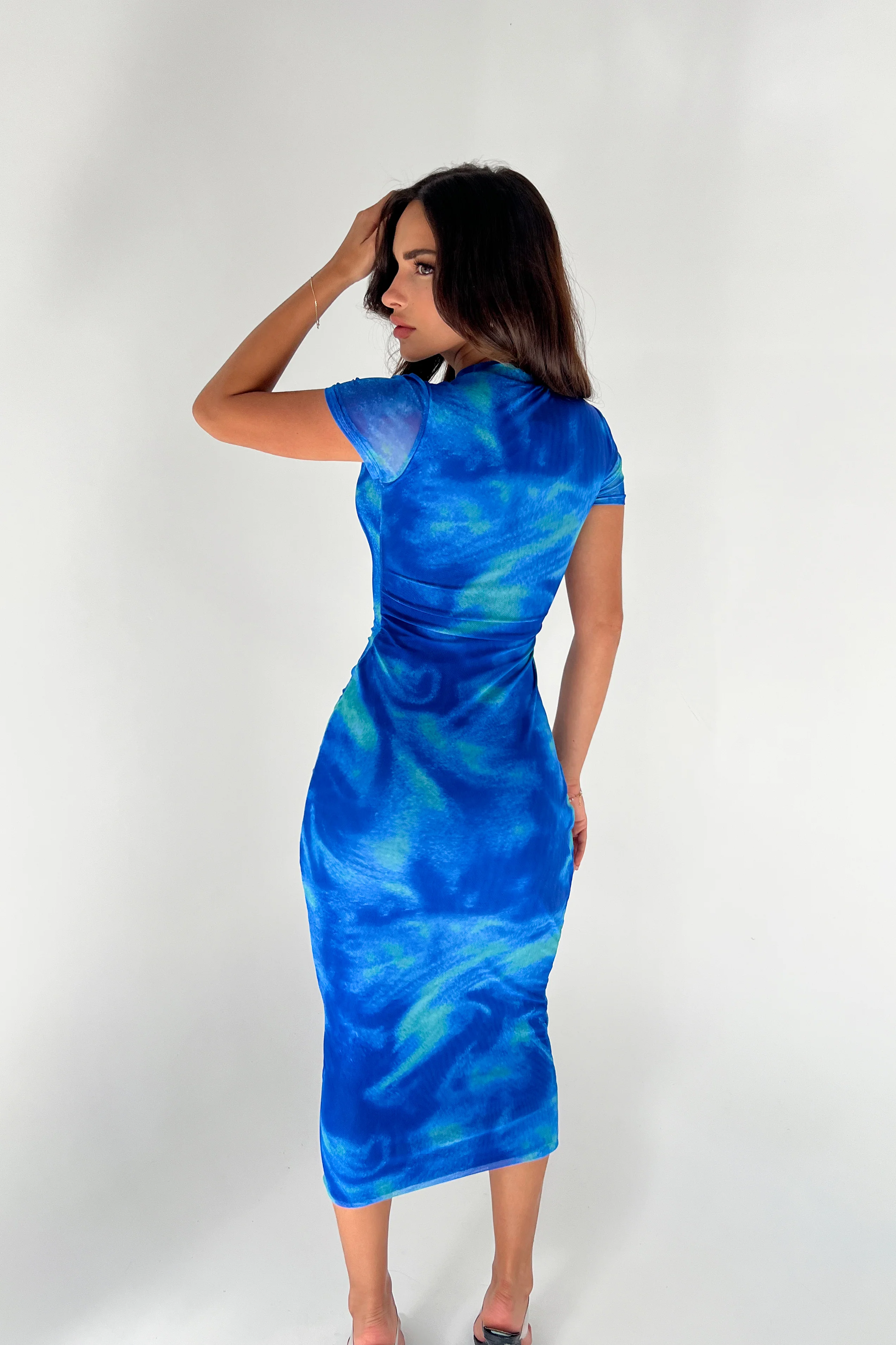 Elegant Oceanic Midi Dress
