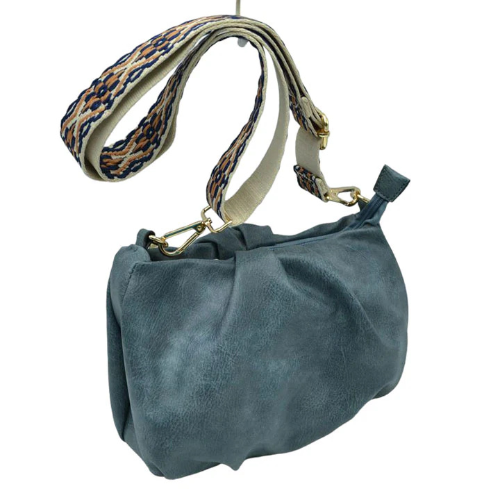 Elegant Black Faux Leather Shoulder Bag