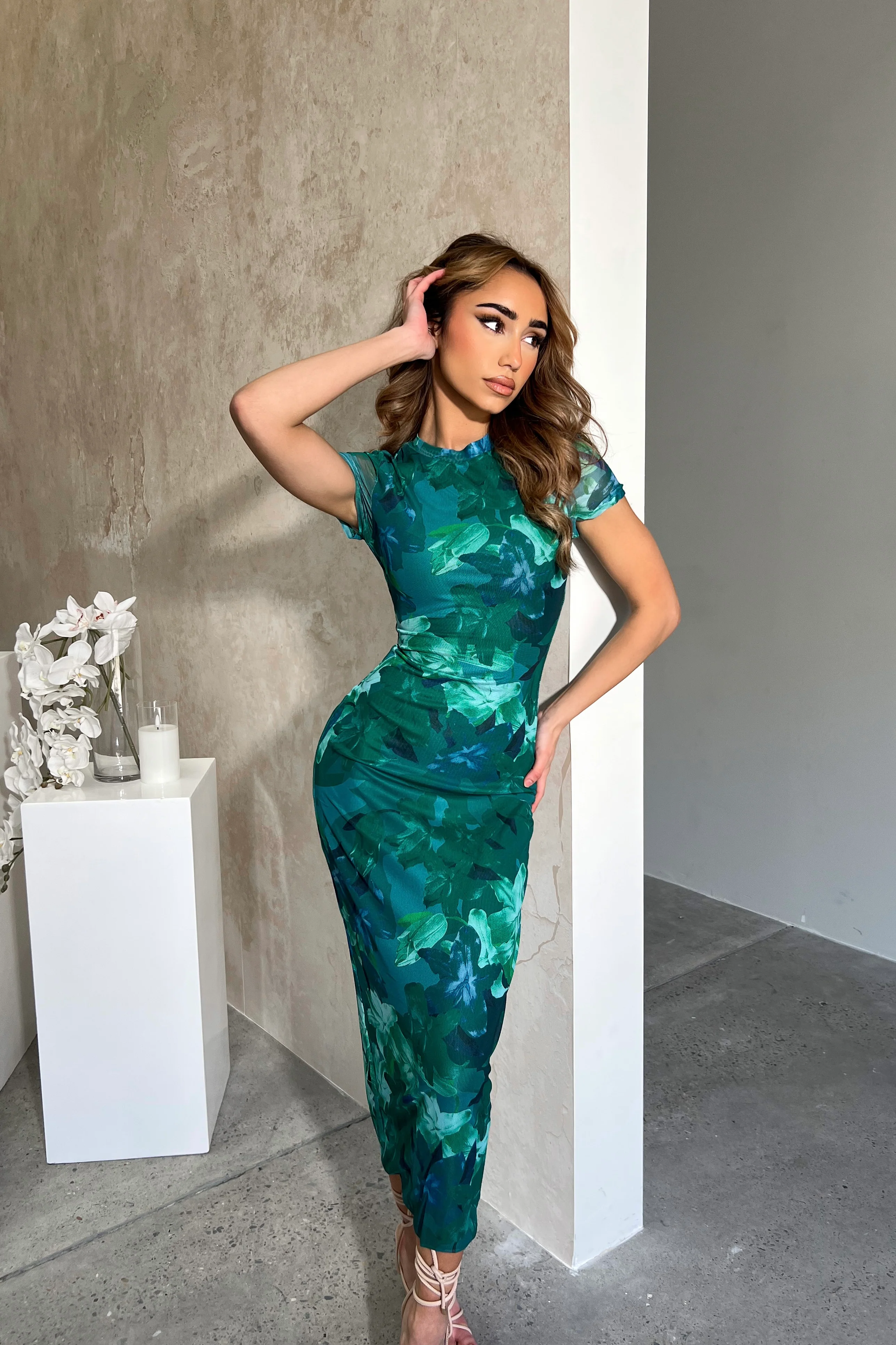 Elegant Floral Bodycon Dress