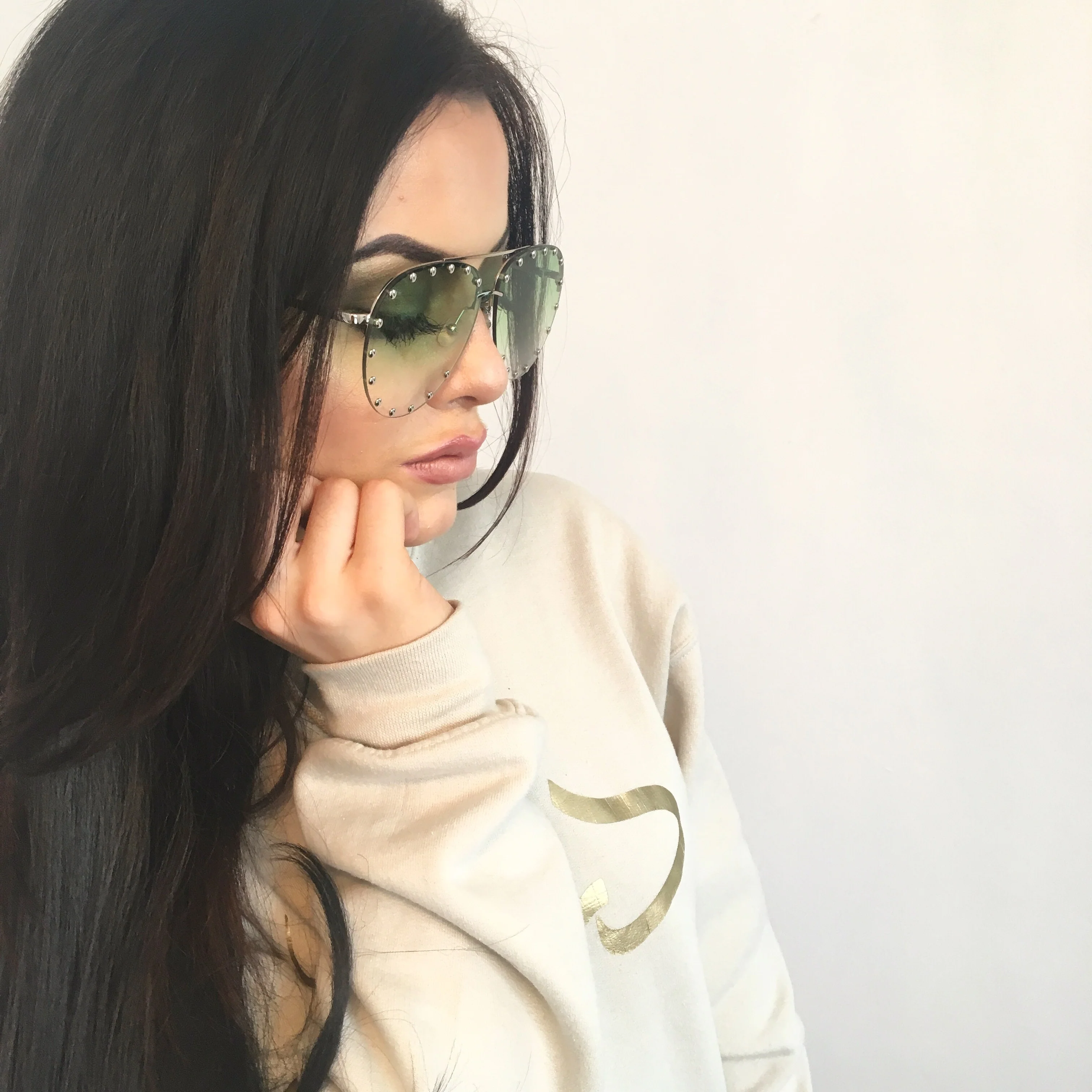 Chic Gradient Green Sunglasses