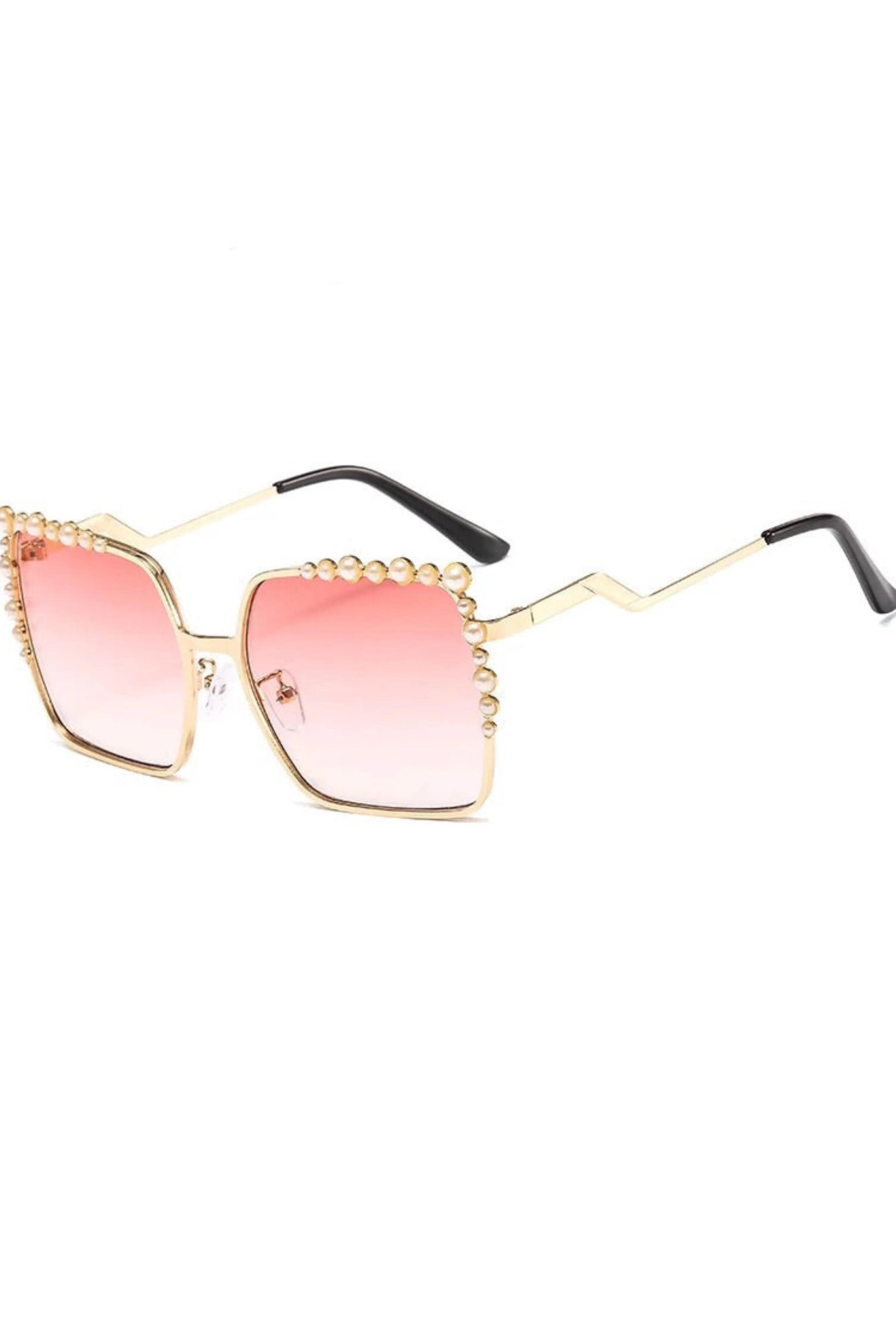 Chic Pearl-Embossed Sunglasses