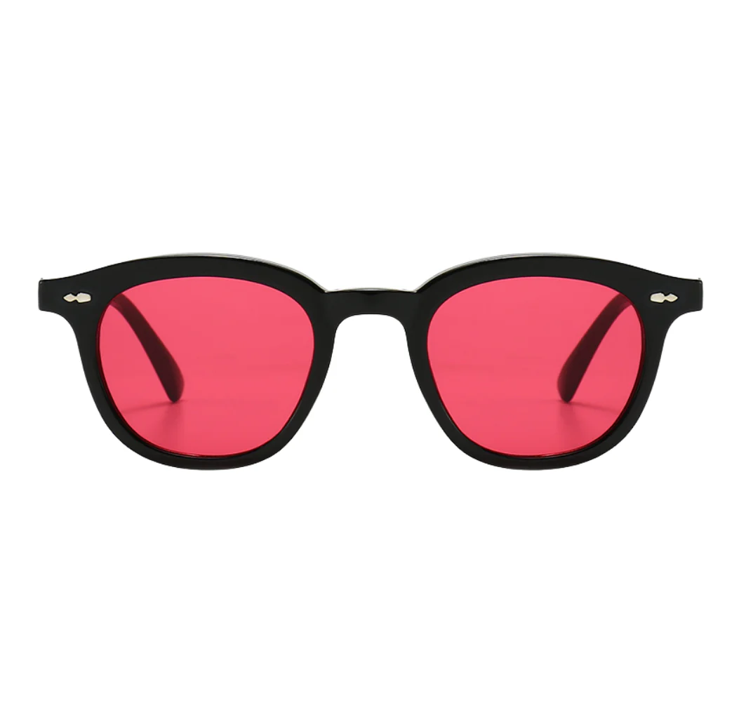 Classic Black Frame Red Tinted Sunglasses